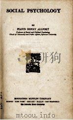 SOCIAL PSYCHOLOGY（1924 PDF版）