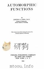 AUTOMORPHIC FUNCTIONS（1951 PDF版）
