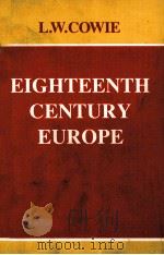 EIGHTEENTH-CENTURY EUROPE 1963 PDF电子版封面