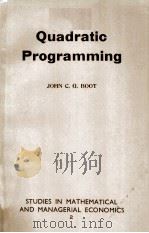 QUADRATIC PROGRAMMING:ALGORITHMS-ANOMALIES-APPLICATIONS（1964 PDF版）