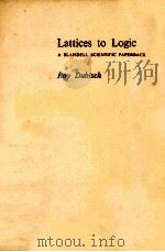 LATTICES TO LOGIC:A BLAISDELL SCIENTIFIC PAAERBACK（1964 PDF版）