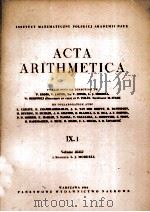 ACTA ARITHMETICA Ⅸ.1 1964 PDF电子版封面