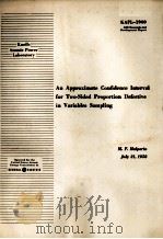 AN APPROXIMATE CONFIDENCE INTERVAL FOR TWO-SIDED PROPORTION DEFECTIVE IN VARIABLES SAMPLING（1958 PDF版）