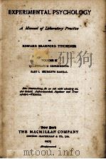 EXPERIMENTAL PSYCHOLOGY（1905 PDF版）