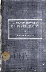 A SHORT HISTORY OF PSYCHOLOGY（1934 PDF版）
