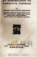 AN INTRODUCTION TO REFLECTIVE THINKING（1923 PDF版）