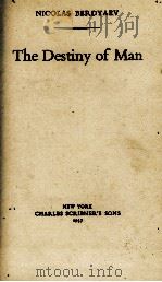 THE DESTINY OF MAN 1937 PDF电子版封面