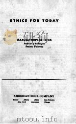 ETHICS FOR TODAY（ PDF版）