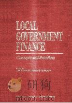 LOCAL GOVERNMENT FINANCE:CONCEPTS AND PRACTICES 1991 PDF电子版封面