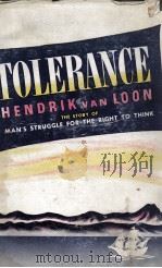 TOLERANCE 1940 PDF电子版封面 HENDRIK VAN LOON