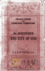 ST.AUGUSTINE'S THE CITY OF GOD PDF电子版封面
