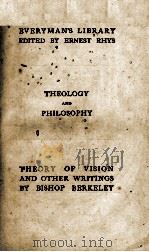 THEORY OF VISION AND OTHER WRITINGS BY BISHOP BERKELEY PDF电子版封面