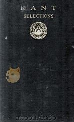 KANT SELECTIONS 1929 PDF电子版封面