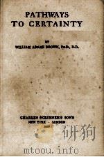 PATHWAYS TO CERTAINTY 1930 PDF电子版封面