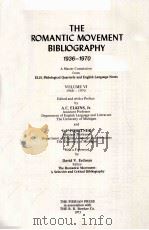 THE ROMANTIC MOVEMENT BIBLIOGRAPHY 1936-1970 VOLUME VI 1968-1970（1973 PDF版）