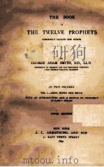 THE BOOK OF THE TWELVE PROPHETS 1899 PDF电子版封面