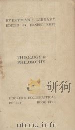 HOOKER'S ECCIESIASTICAL POLITY BOOK FIVE PDF电子版封面