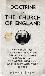 DOCTRINE IN THE CHURCH OF ENGLAND（1938 PDF版）