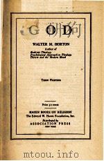 GOD THIRD PRINTING PDF电子版封面 WALTER M. HORTON