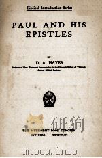 PAUL AND HIS EPISTLES（1915 PDF版）