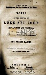 NOTES ON THE GOSPELS OF LUKE AND JOHN（ PDF版）