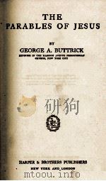 THE PARABLES OF JESUS PDF电子版封面 GEORGE A. BUTTRICK