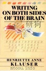 WRITING ON BOTH SIDES OF THE BRAIN 1987 PDF电子版封面