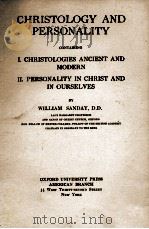THE PROBLEM OF PERSONALITY IN CHRIST AND IN OURSELVES I PERSONALITY IN OURSELVES PDF电子版封面