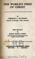 THE WORLD'S NEED OF CHRIST（ PDF版）
