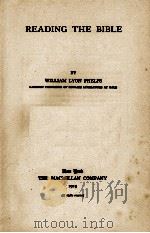 READING THE BIBLE（1919 PDF版）