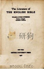 THE LITERATURE OF THE ENGLISH BIBLE 1938 PDF电子版封面 WILBUR OWEN SYPHERD
