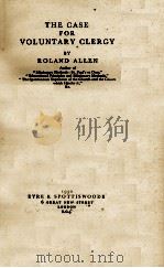 THE CASE FOR VOLUNTARY CLERGY（1930 PDF版）