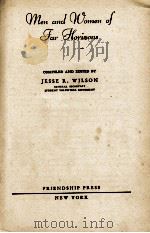 Men and  Women Far Horizons（1935 PDF版）