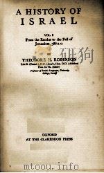 A HISTORY OF I S R A E L VOL.I（1945 PDF版）