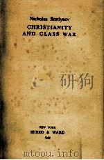 CHRISTIANITY AND CLASS WAR 1935 PDF电子版封面