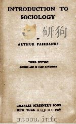 INTRODUCTION TO SOCIOLUGY 1908 PDF电子版封面