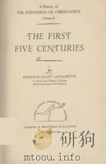 THE FIRST FIVE CENTURIES Volume I（1937 PDF版）