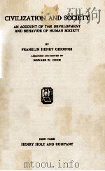 CIVILIZATION AND SOCIETY（1932 PDF版）