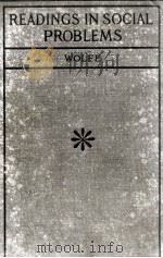 READINGS IN SOCIAL PROBLEMS（1916 PDF版）