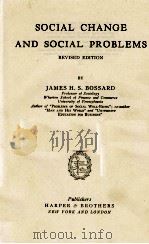 SOCIAL CHANGE AND SOCIAL PROBLEMS（1938 PDF版）