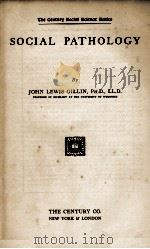 SOCIAL PATHOLOGY 1933 PDF电子版封面