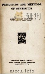 PRINCIPLES AND METHODS OF STATISTICS（1925 PDF版）