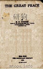 THE GREAT PEACE（1918 PDF版）