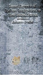 Some Aspects of Italian Immigration to the United Strates 1924 PDF电子版封面