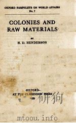 COLONIES AND RAW MATERIALS（1939 PDF版）