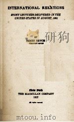 INTERNATIONAL RELATIONS（1927 PDF版）