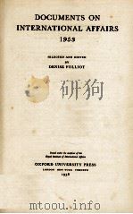DOCUMENTS ON INTERNATIONAL AFFAIRS 1953（1956 PDF版）