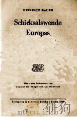 SCHICKSALSWENDE EUROPAS 1940 PDF电子版封面