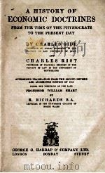 A HISTORY OF ECONMIC DOCTRINES（1932 PDF版）