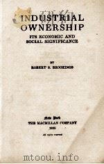 INDUSTRIAL OWNERSHIP（1925 PDF版）